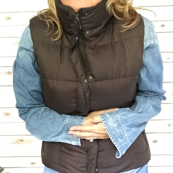 Brown Goose Down Puffer Vest Eddie Bauer - Picture 7 of 7